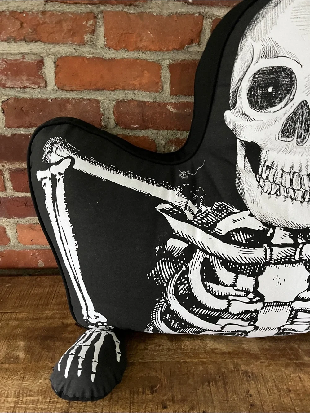 Cynthia Rowley Black & White Skull Decorative Pillow